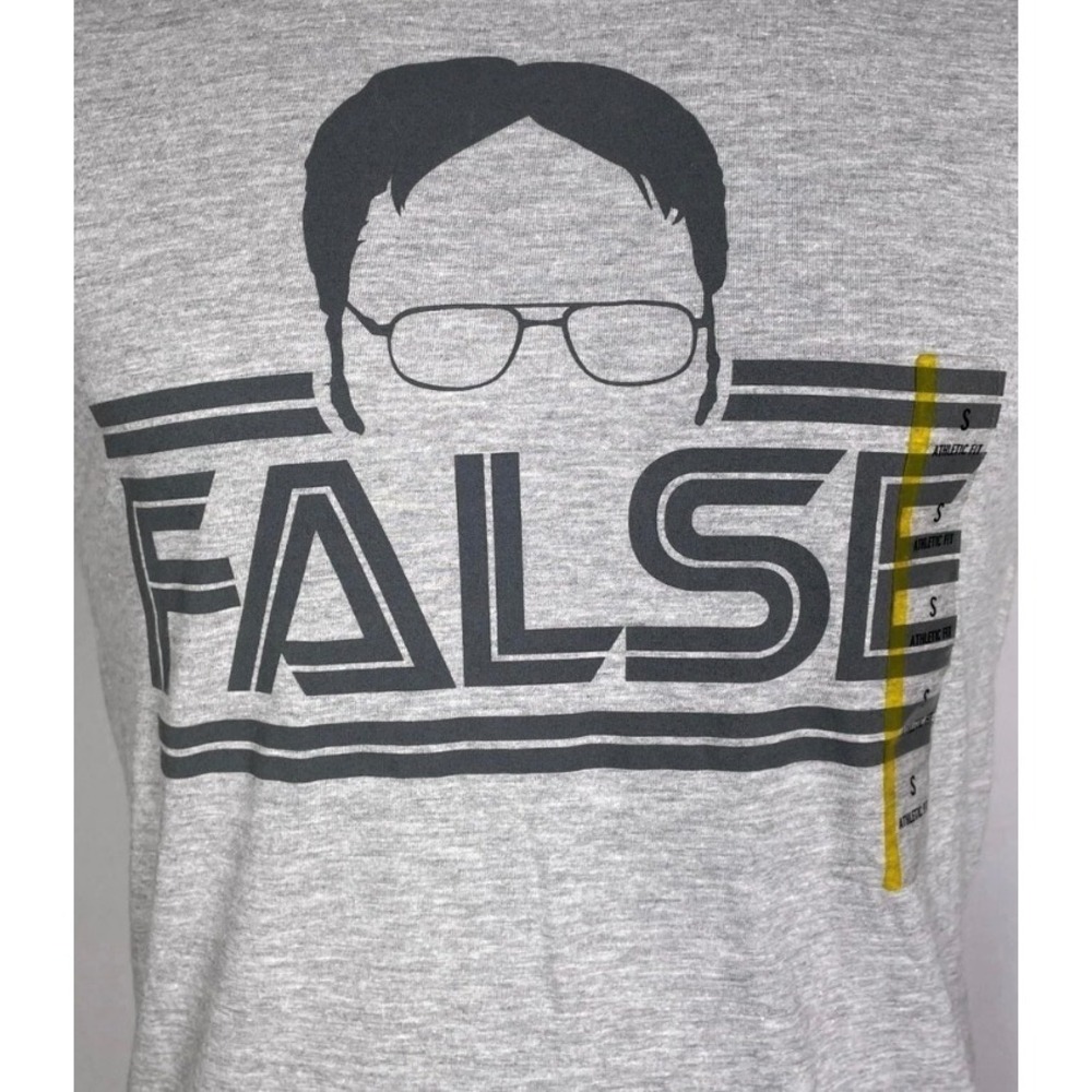 Ripple Junction The Office Graphic Tee Men XL Gray NWT Dwight Schrute False